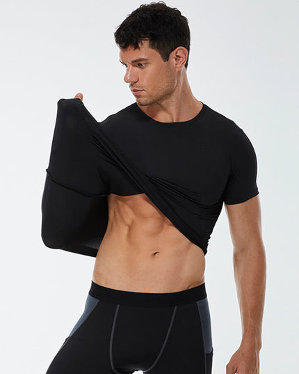 Men's Stretch Quick Drying Clothes Short-sleeved Shirt