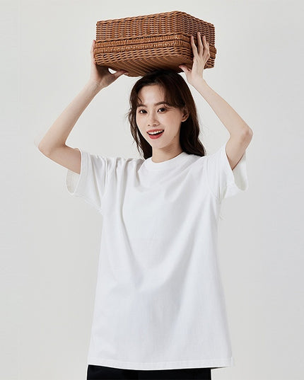 Cotton Heavy Round Neck Cultural T-shirt Advertising Shirt