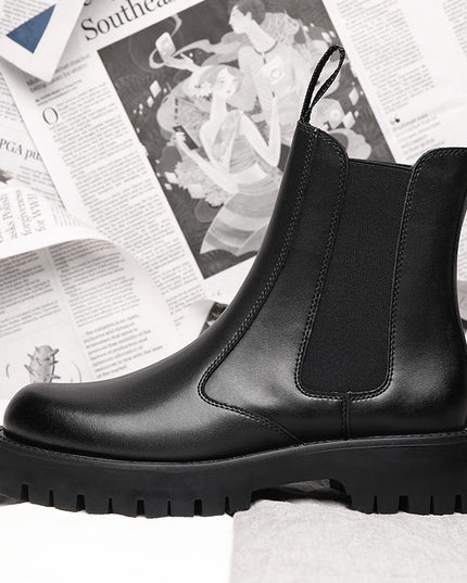 Winter Fleece-lined Dr Martens Boots Men's Korean Style