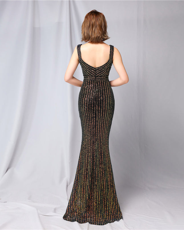 New Sequined Fishtail Long Dress
