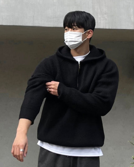 Men's High-grade Half-zip Hooded Sweater