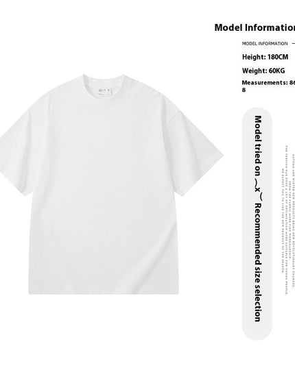 Washed Old T-shirt Men's Drop Shoulder Loose Cotton Base Shirt