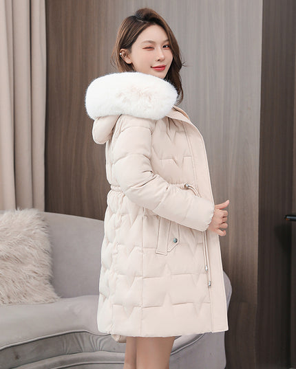 Cotton Coat Slim Fit Fur Collar Thickened