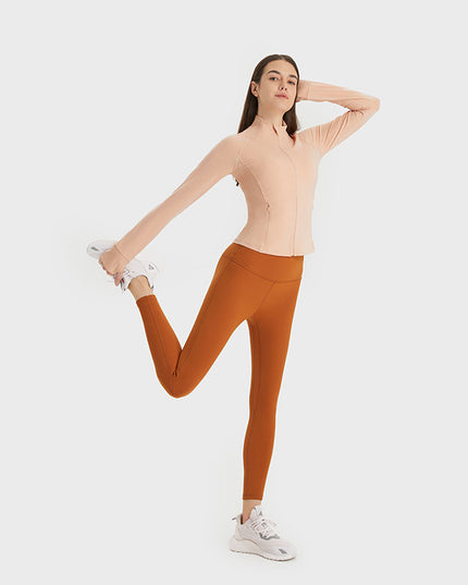 Slim-fit Yoga Wear Long Sleeve Tup Cardigan
