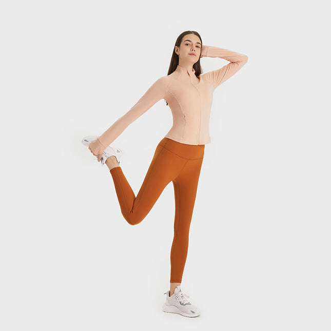 Slim-fit Yoga Wear Long Sleeve Tup Cardigan