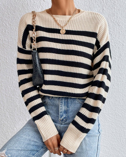 Women's Classic Striped Inner Knitted Top