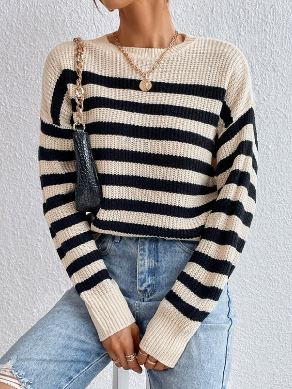 Women's Classic Striped Inner Knitted Top