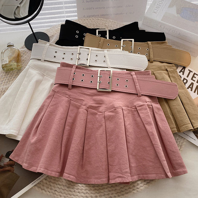 High Waisted Pleated Short Skirt For Women's New Versatile And Slimming Look