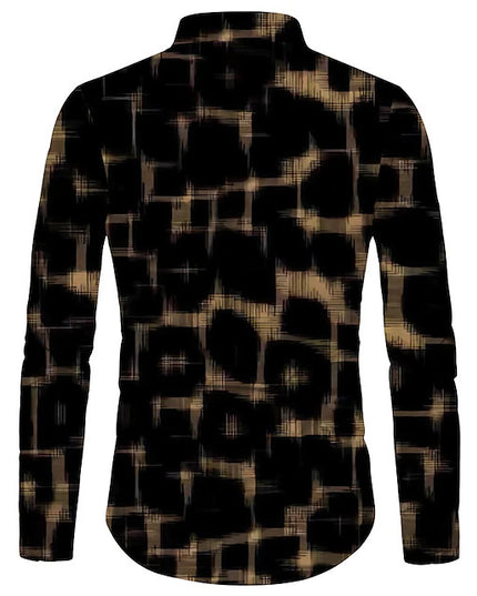 3D Digital Printing Lapel Long Sleeve Shirt