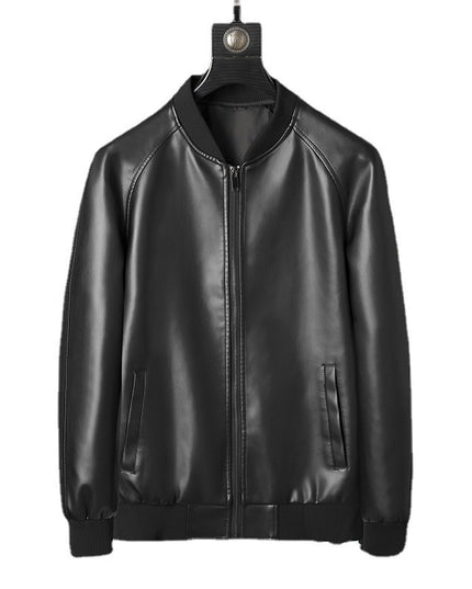 Men's Slim Fit Trendy Handsome Washed Leather Jacket