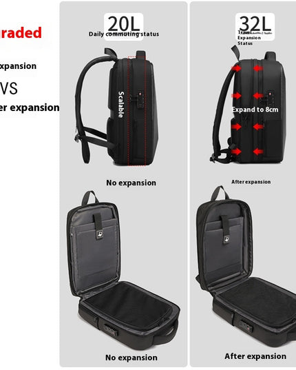 Men's Backpack Security Lock Backpack Business