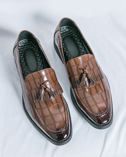 Casual Slip-on Pointed British Style Small Leather Shoes