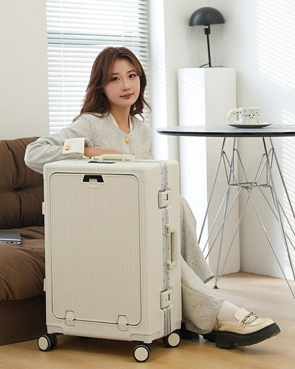 Trolley Aluminum Frame Large Capacity Front Opening Luggage