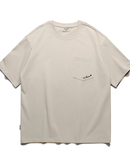 Simple Embroidered Crew Neck Short-sleeved T-shirt Men's Trendy Versatile Casual Top