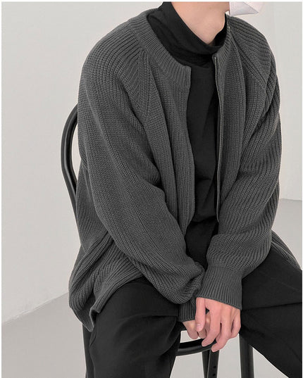 Simple Niche Sweater Cardigan For Men