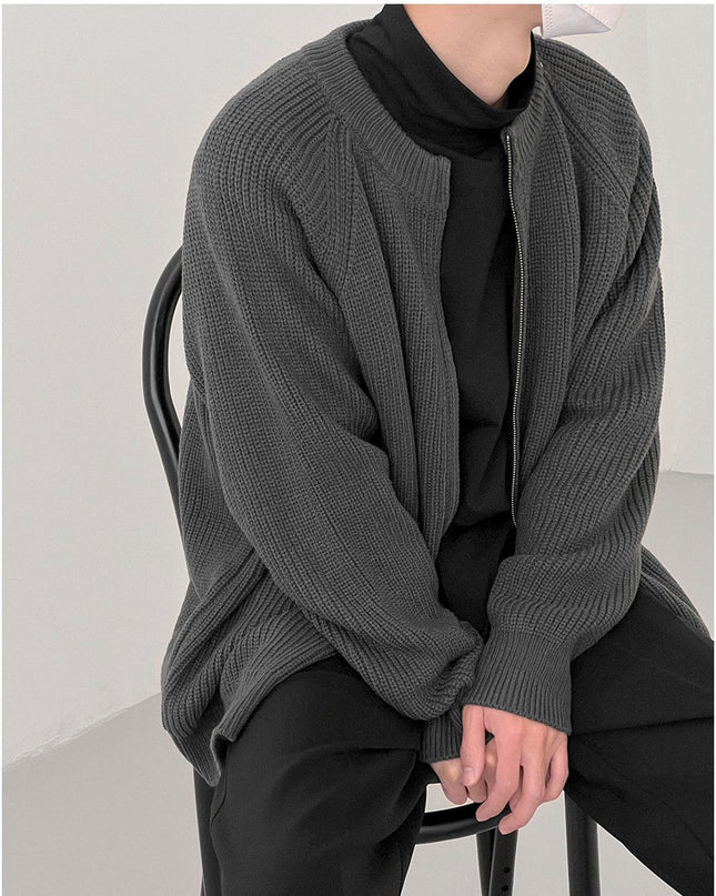 Simple Niche Sweater Cardigan For Men