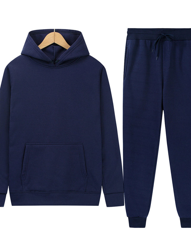 Men's Sport Suit Solid Color Light Board Fleece Warm