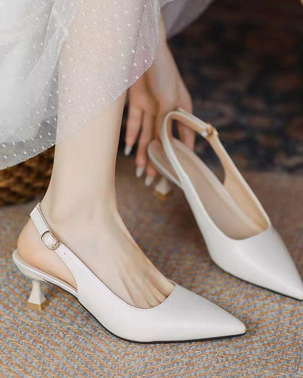 Plus Size Pointed-toe Hollowed Women's One-strap Sandals