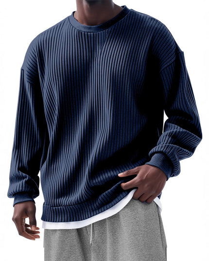 Men's Loose Trendy Long Sleeve Round Neck Top