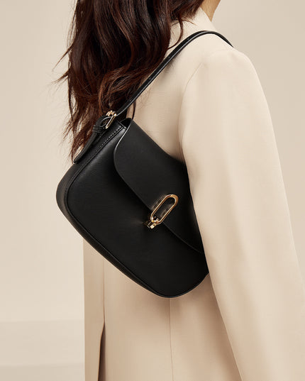 Two-layer Cowhide Genuine Leather Square Shoulder Messenger Bag