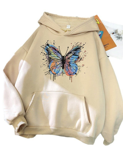 Plus Size Loose Hooded Sweater For Women