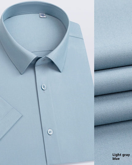 Men's Long-sleeved Mulberry Silk Non-ironing Business Clothing Micro-elastic Casual Shirt