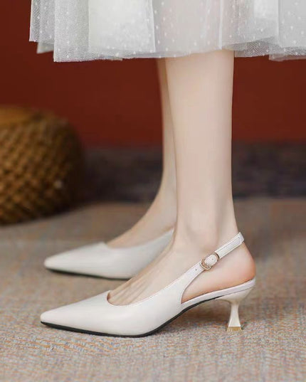 Plus Size Pointed-toe Hollowed Women's One-strap Sandals