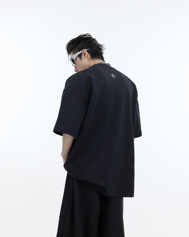 Men's Cotton T-shirt Short Sleeve Simple Loose Top
