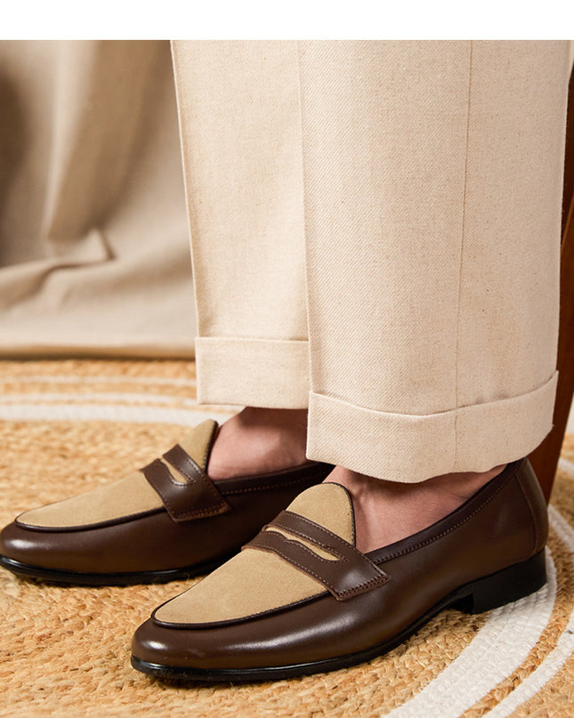 Loafers Belgium Champagne British Style Casual