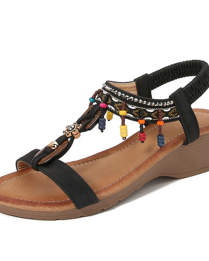 Rhinestone Sandals Korean Style Platform Wedge Women's Shoes