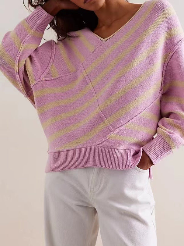 New Off-shoulder Loose Off-shoulder Top Long Sleeve Sweater