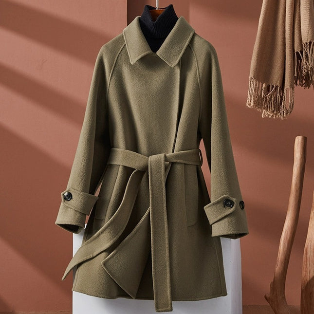 Fashion Personality Reversible Cashmere Coat Women