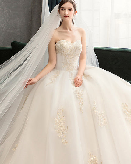 Bride Long-sleeved Forest Super Fairy Dream Luxury Luxury Starry Sky Trailing