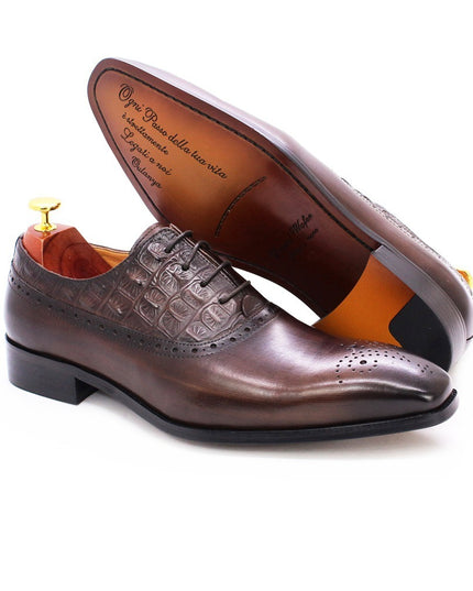 Men's Lace-up British Oxford Shoes Cowhide