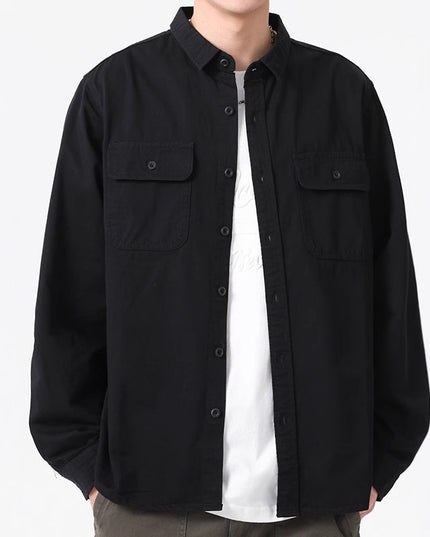 Design Sense Overalls Long Sleeve Shirt Men