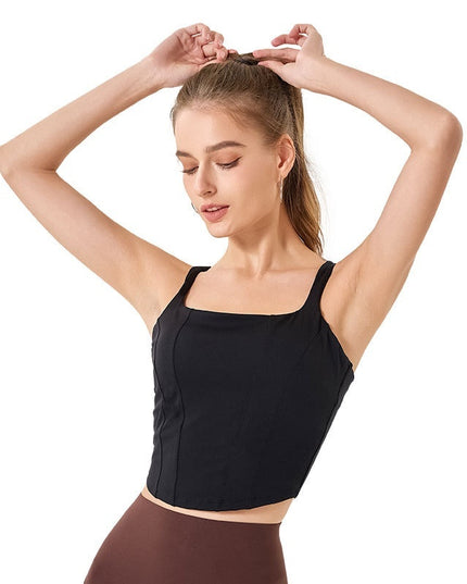 Nude Feel Women's Sports Vest With Chest Pad