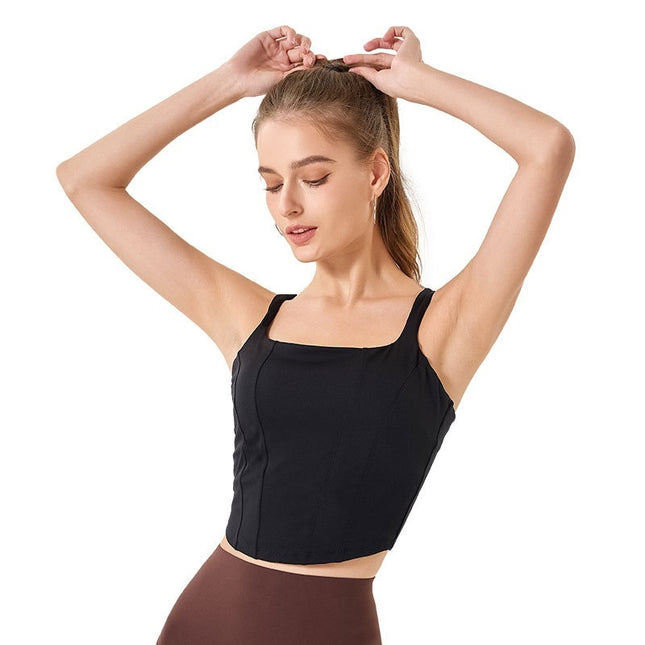 Nude Feel Women's Sports Vest With Chest Pad