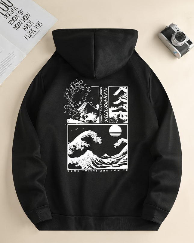 Men's Chic Casual Everyday Drawstring Hoodies