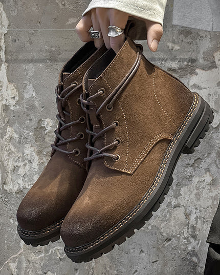 Outdoor Wear-resistant Short Boots Matte Leather Boots