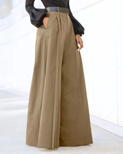 High Waist Wide Leg Trousers Bell-bottom Pants Fashion Elegant Party