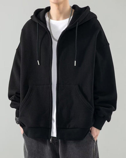 Men's Fashionable Loose All-match Zipper Cardigan Sweater Coat