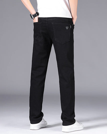 Long Pants Men's Korean Black Casual Plus Size Dad Jeans