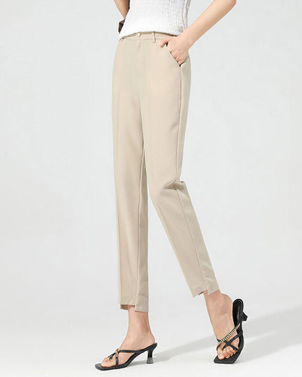 Cropped Harem Suit Pants Women's Loose Casual Cigarette Pants