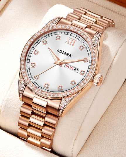 Log Series Diamond Disc Quartz Women's Watch