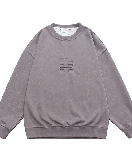 Steel Printed Round Neck Sweater For Men And Women