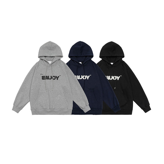 Simple Hooded Sweater Men And Women Letter Printing