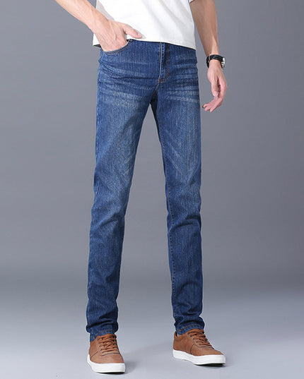 Men's Slim Jeans Business Straight Micro Elastic