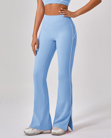 High Waist Tight Nude Feel Hip Lifting Yoga Bell-bottom Pants Women