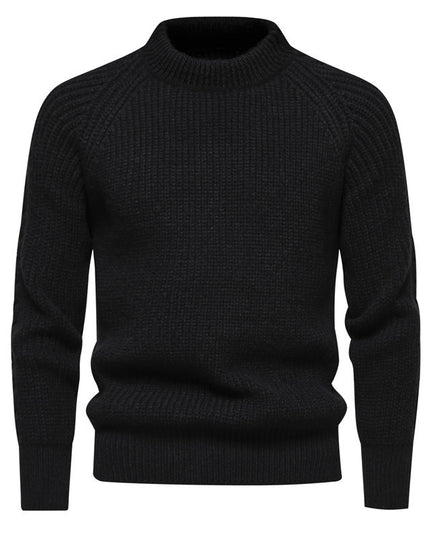 Men's Solid Color Round Neck Sweater