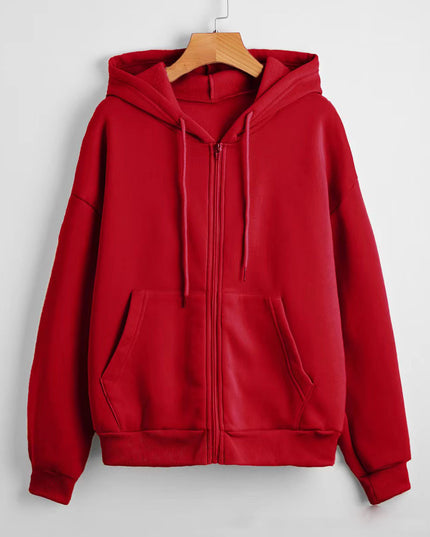 Men's And Women's Sparkling Style Zipper Cardigan Hoodie Plus Size